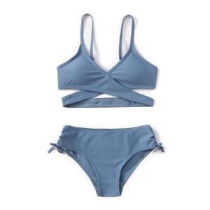 Blue Wrap Bikini Set